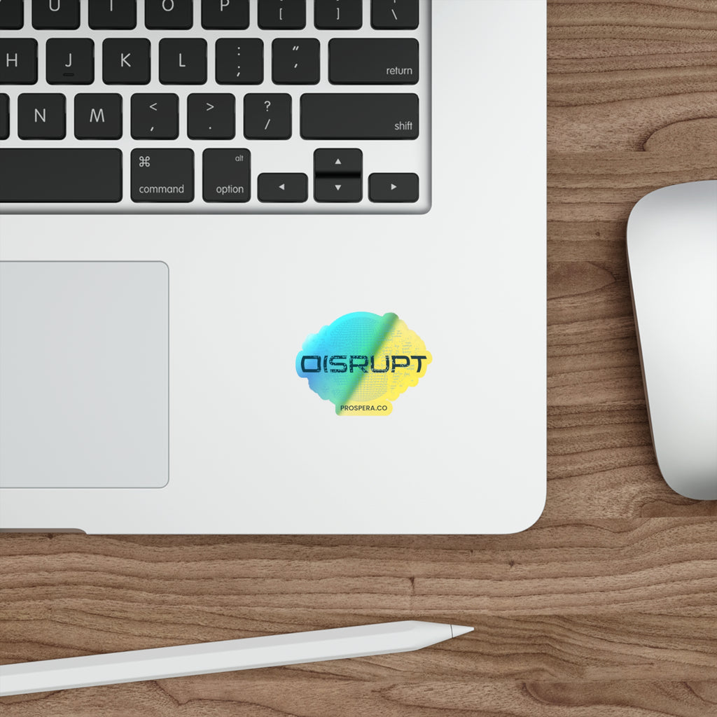 "Disrupt" Holographic Sticker