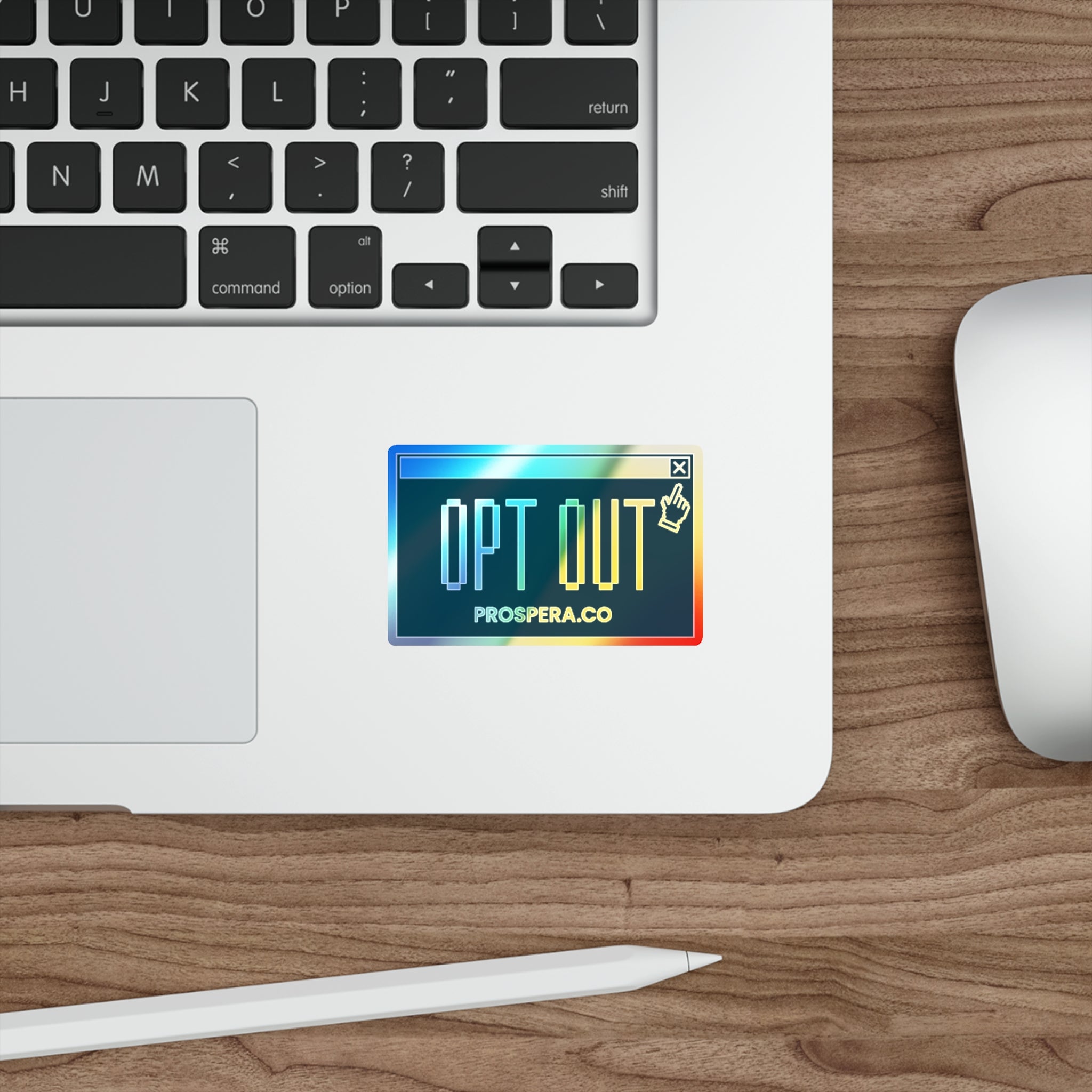 "Opt Out" Holographic Sticker