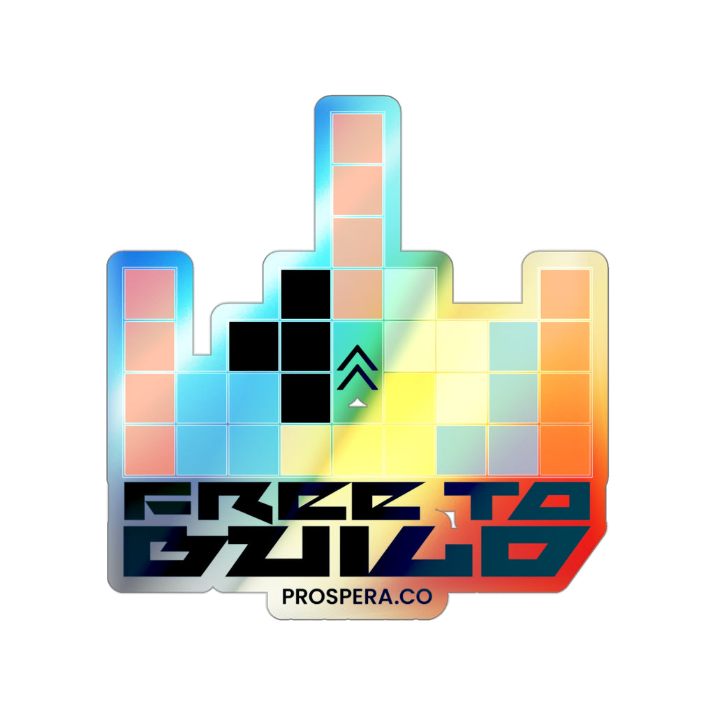 "Free to Build" Holographic Sticker
