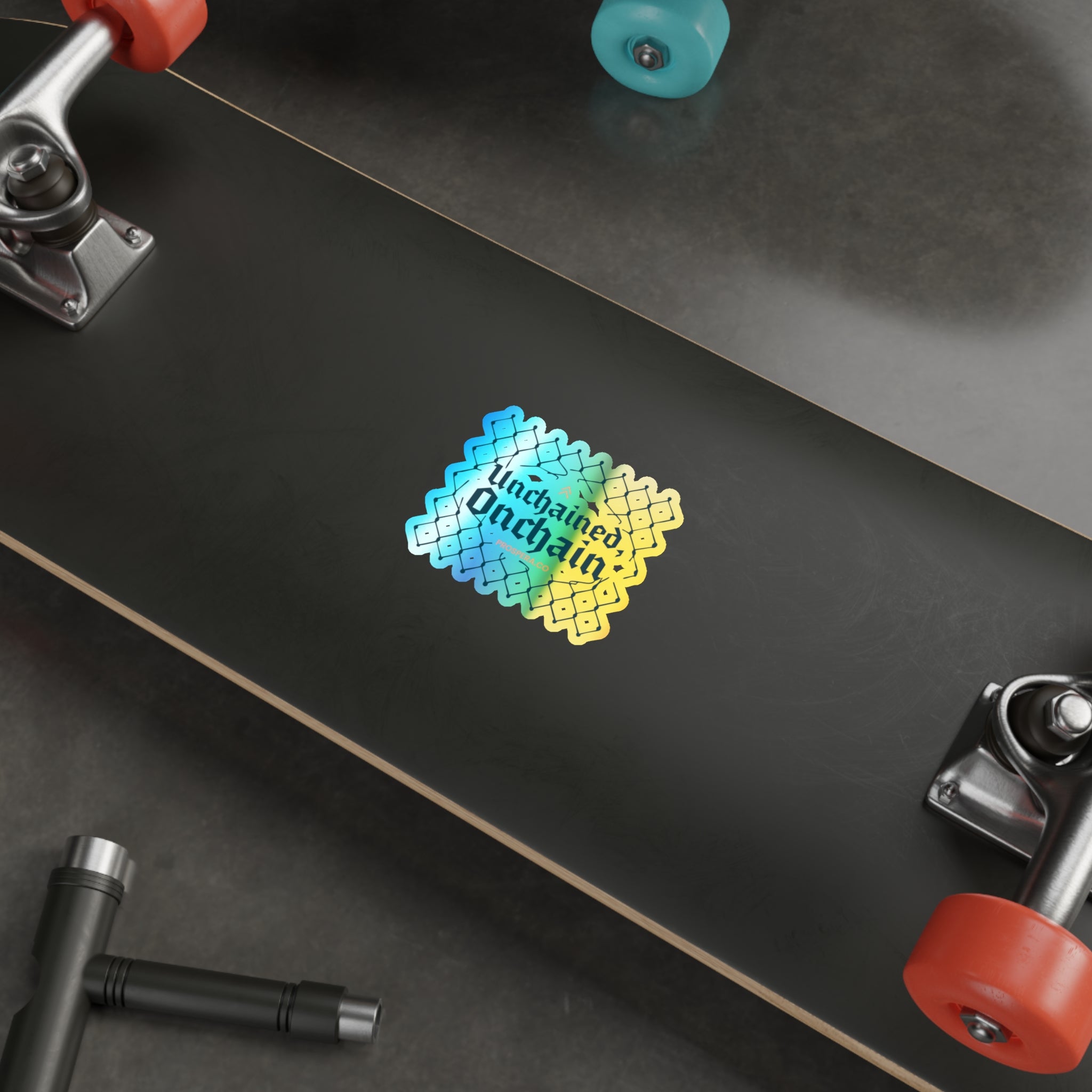 "Unchained, Onchain" Holographic Sticker