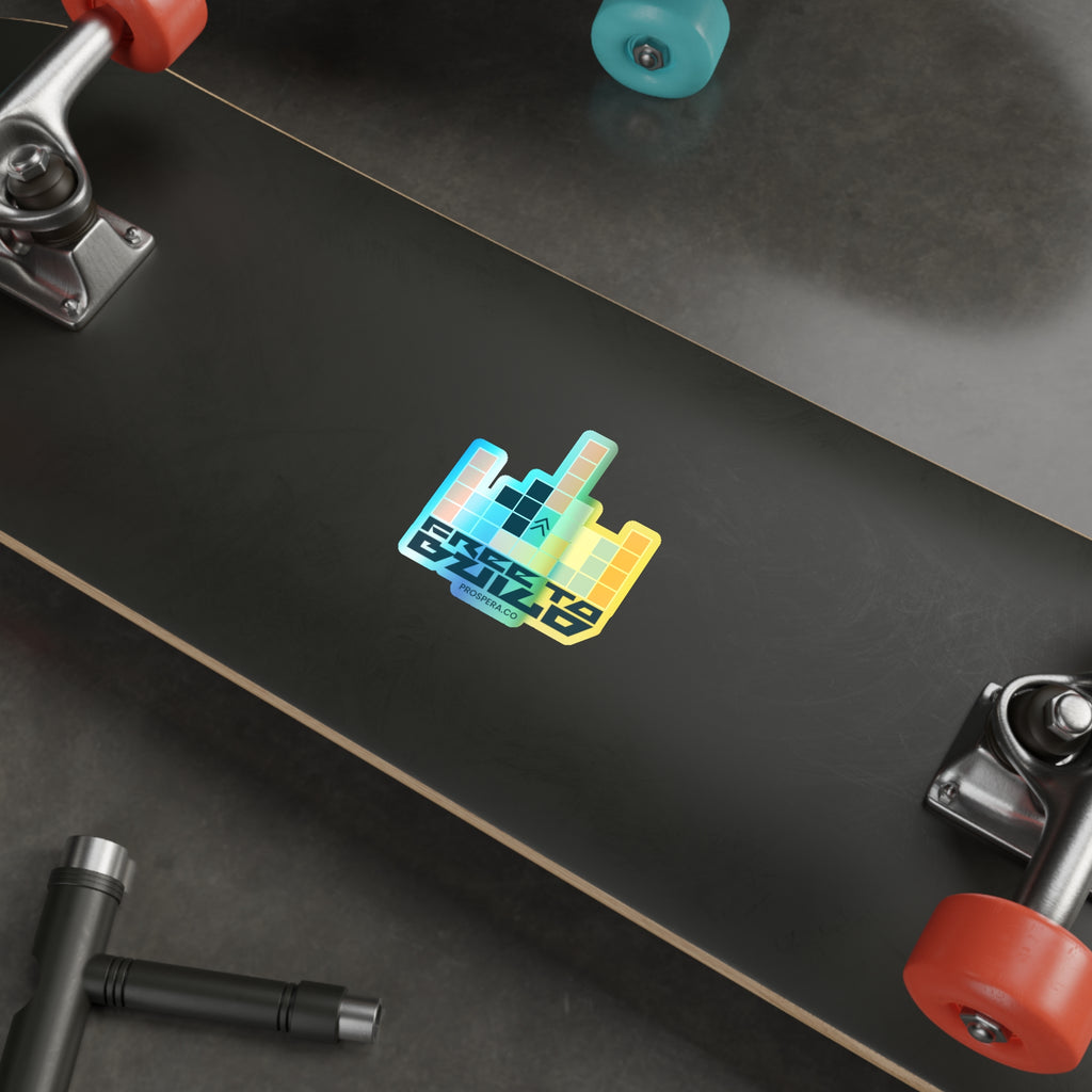 "Free to Build" Holographic Sticker