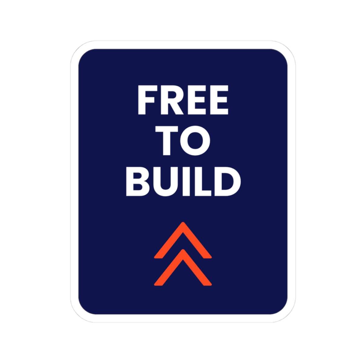 "Free to Build" Sticker