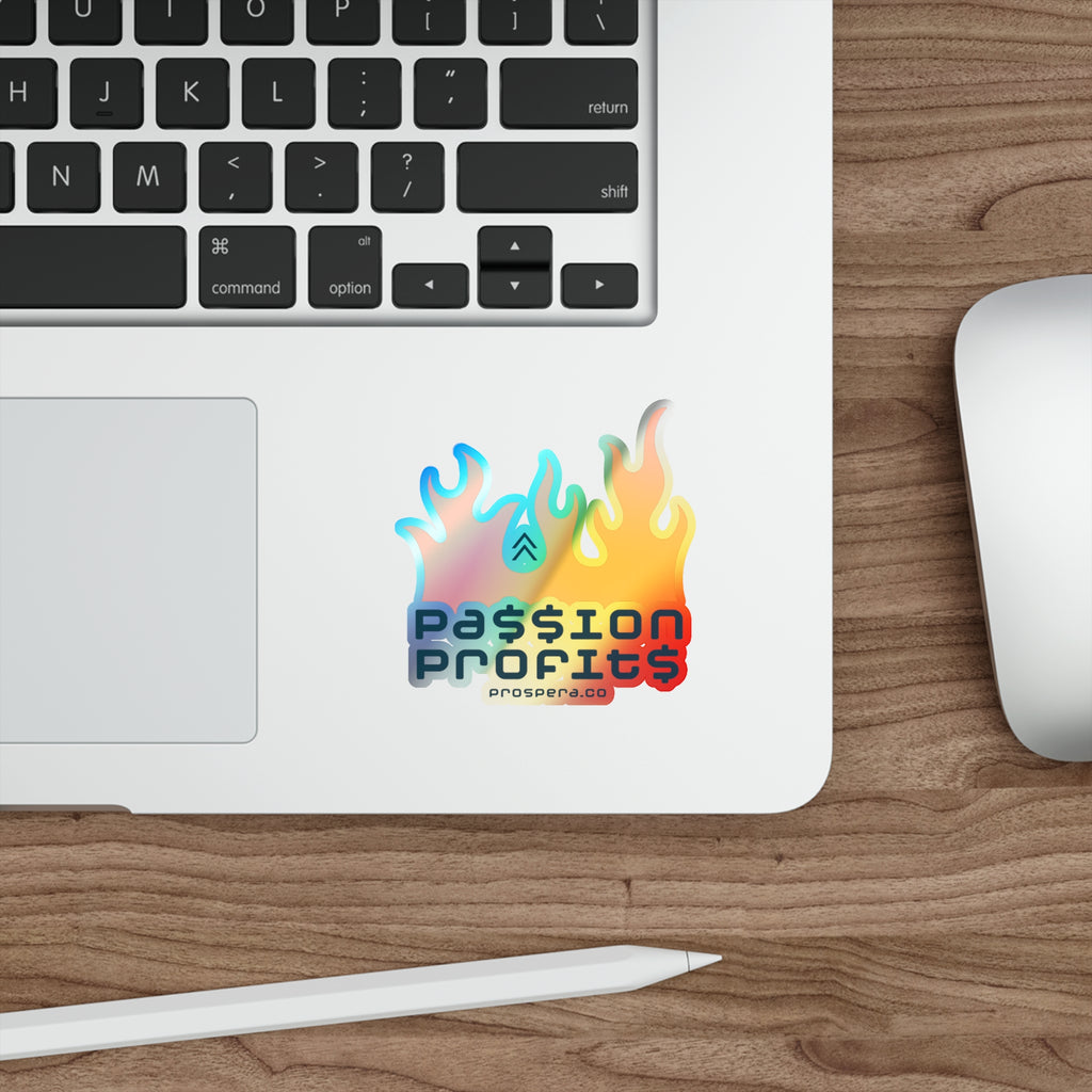 "Passion Profits" Holographic Sticker